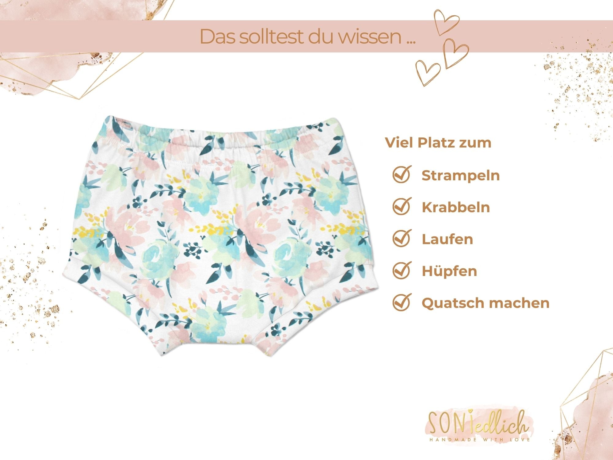 Bummie für Babys und Kinder „flowergarden“ Beschreibung2