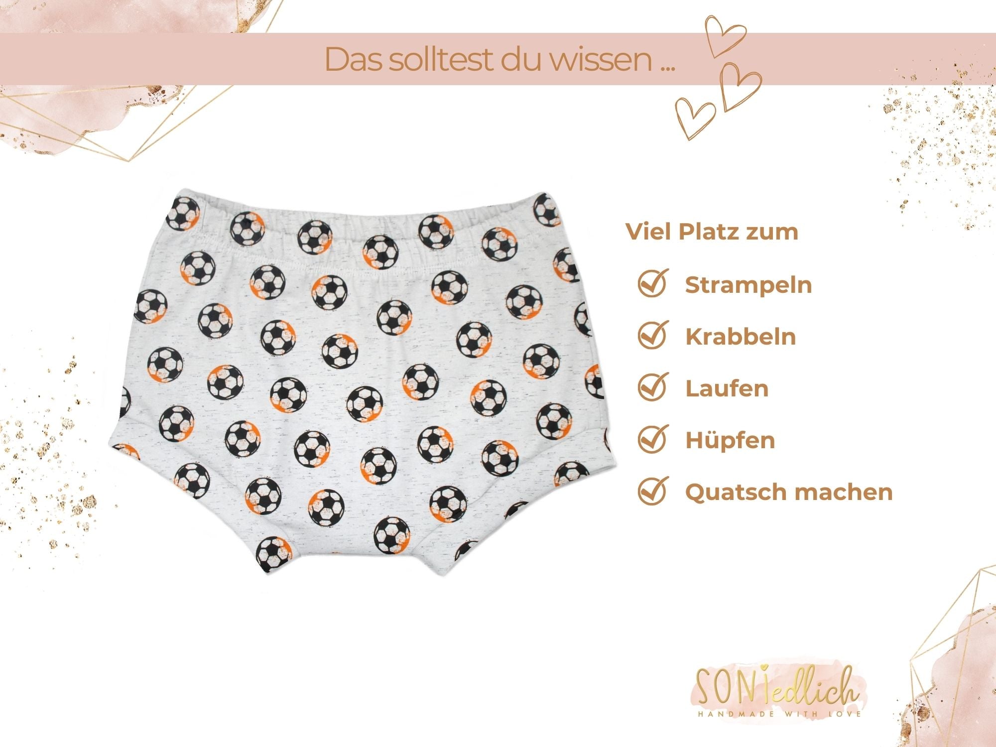 Bummie für Babys und Kinder „Fußball“ Beschreibung2