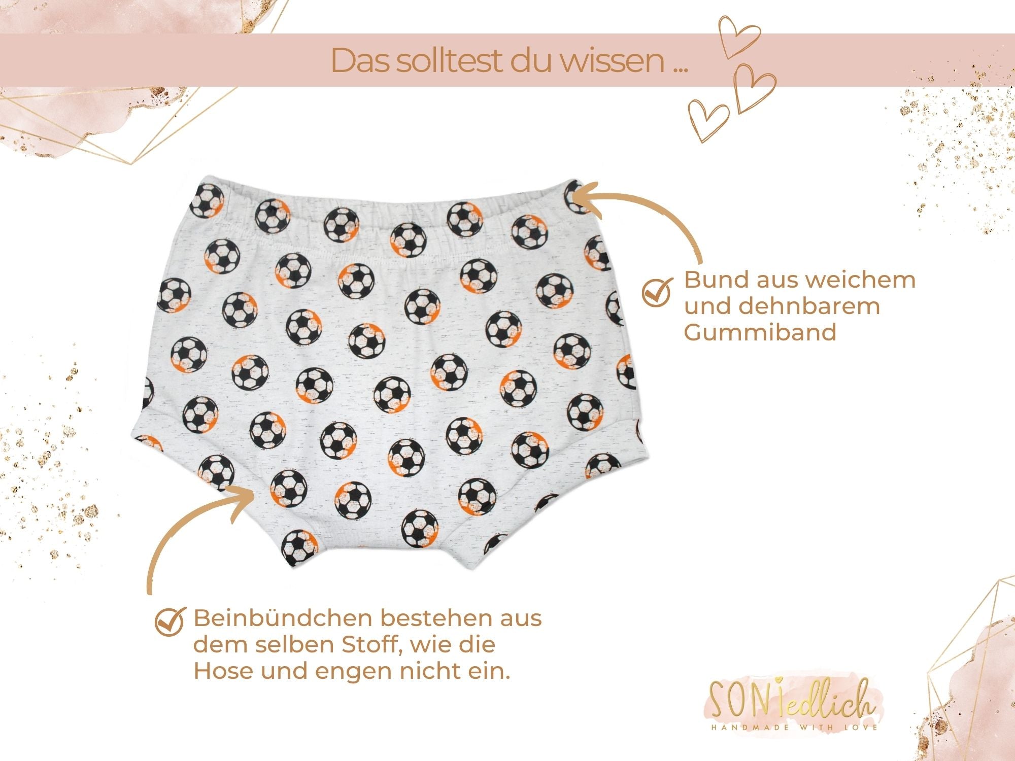 Bummie für Babys und Kinder „Fußball“ Details