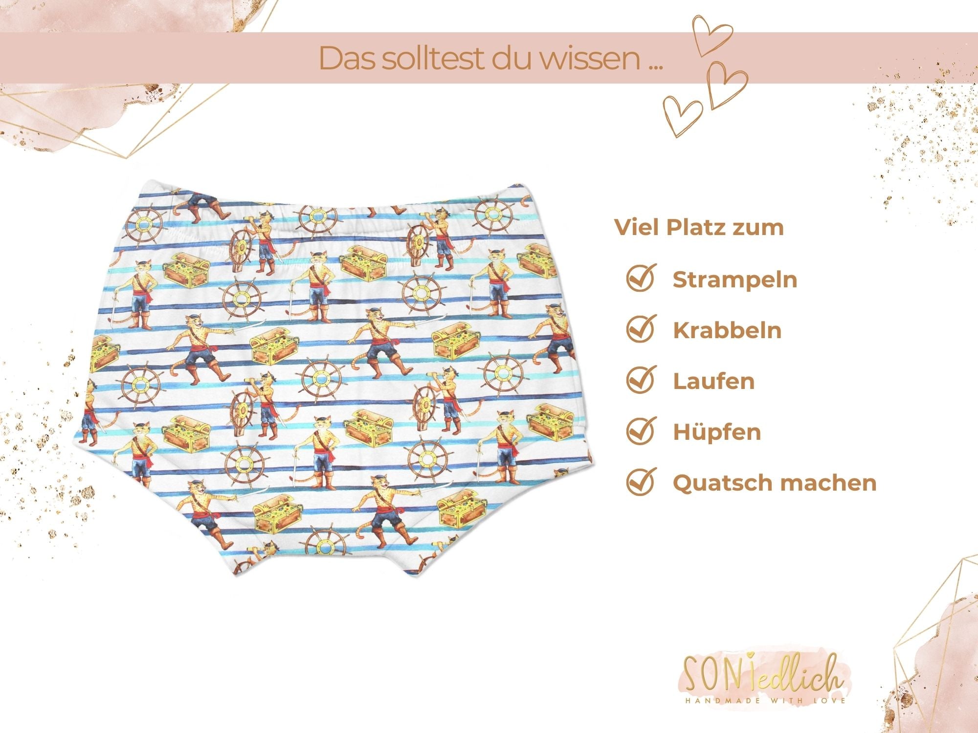 Bummie für Babys und Kinder „gestiefelter Kater“ Beschreibung2