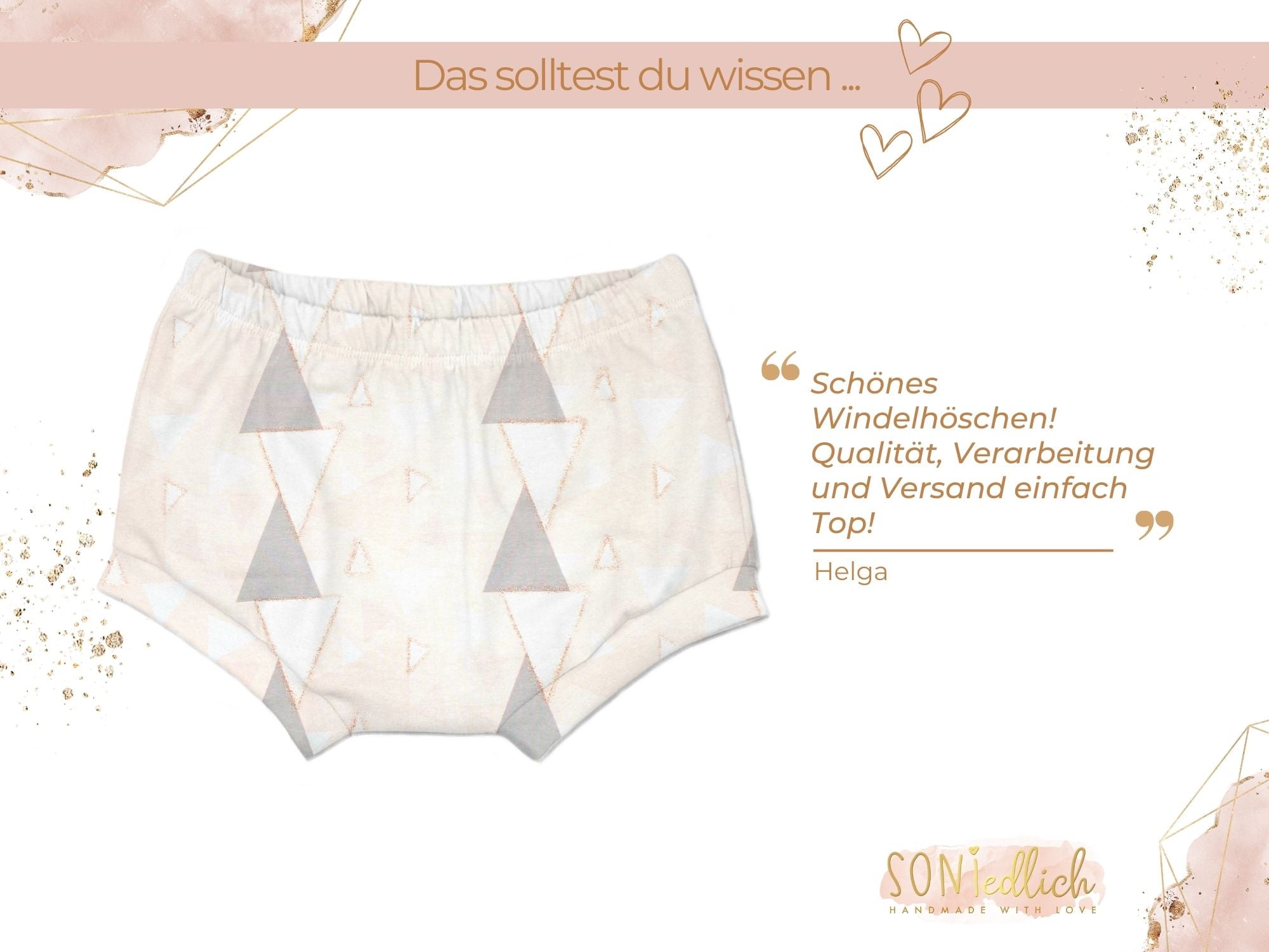 Bummie für Babys und Kinder „Glitzerdreieck“ Bewertung