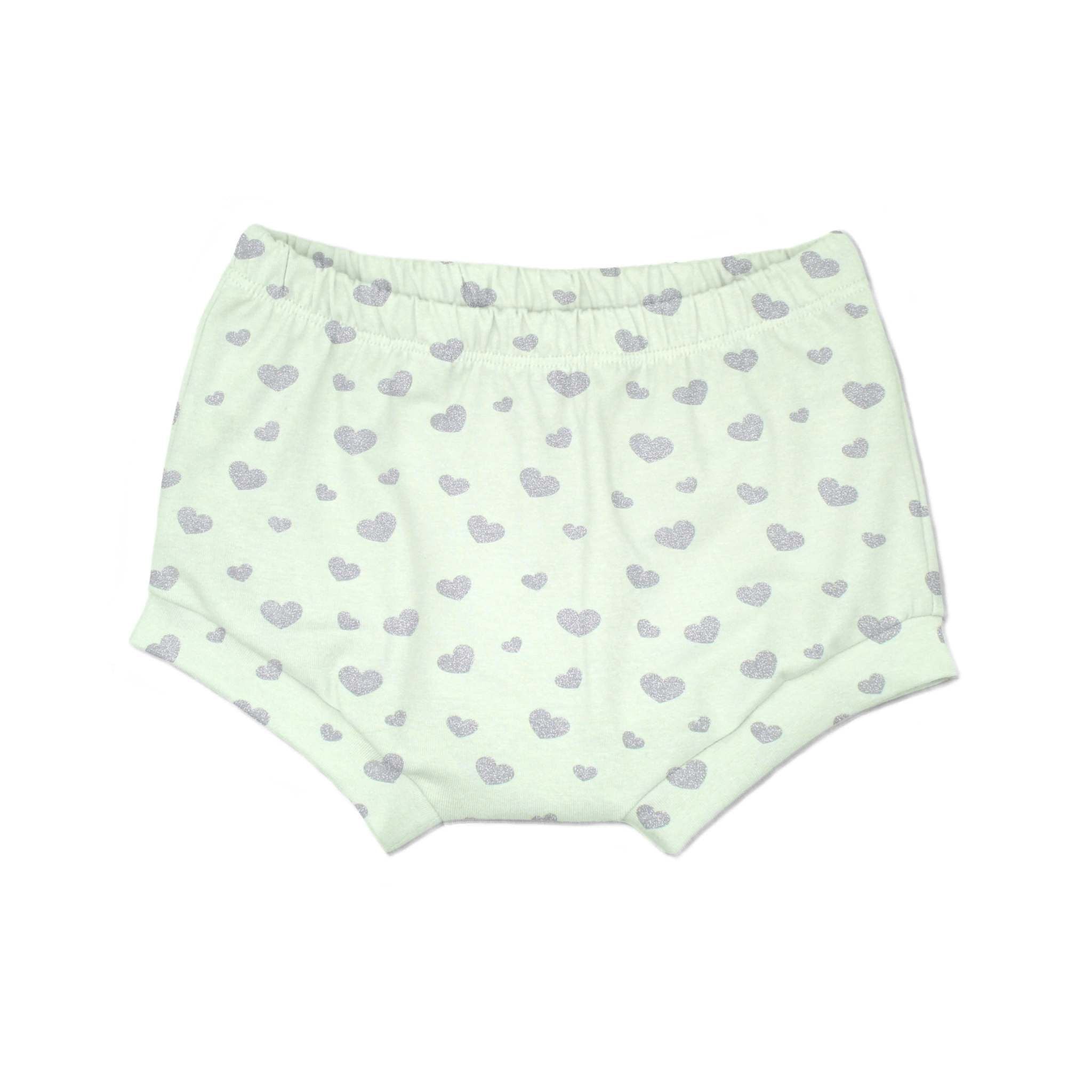 Bummie für Babys und Kinder „Glitzerherzen, mint“