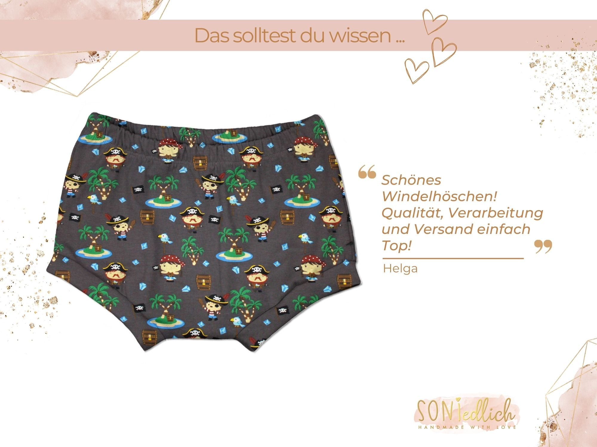 Bummie für Babys und Kinder „Inselpiraten, dunkelbraun“ Bewertung