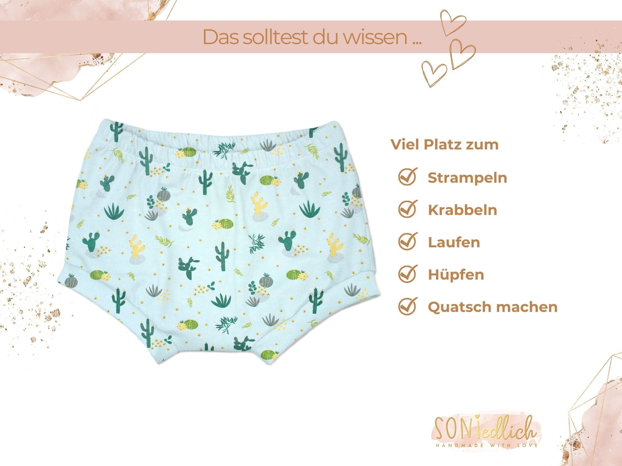 Bummie für Babys und Kinder „Kaktus“ Beschreibung2