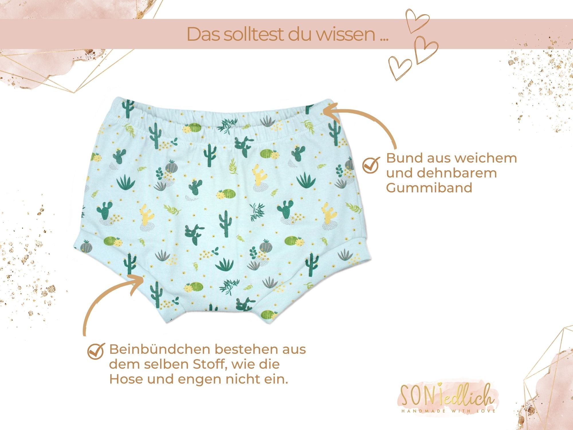 Bummie für Babys und Kinder „Kaktus“ Details