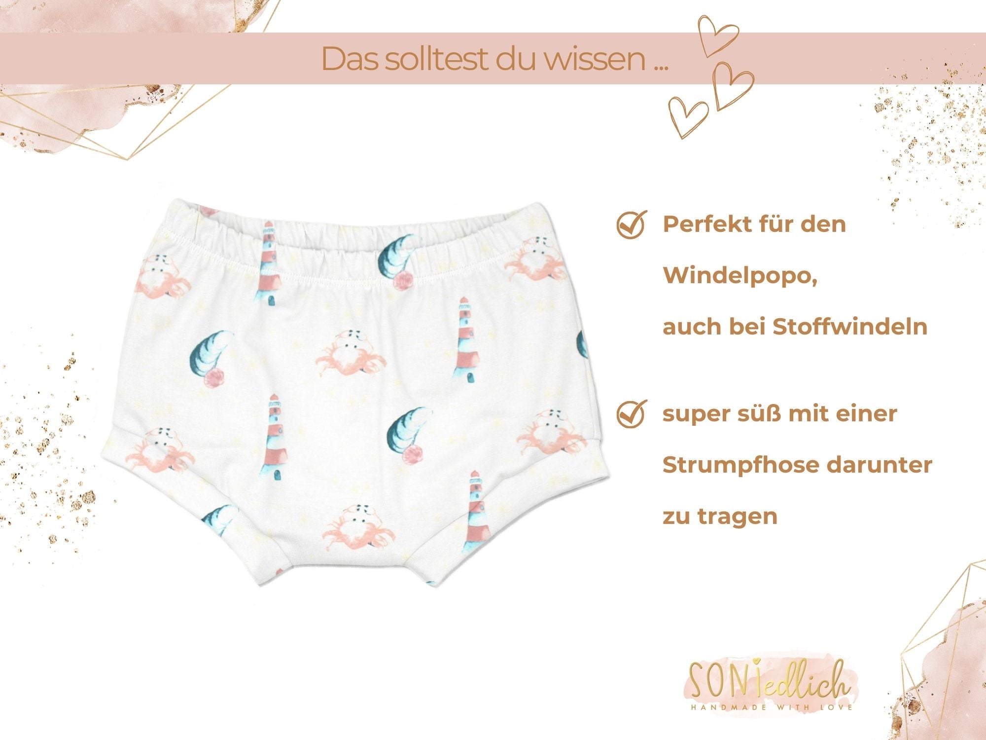 Bummie für Babys und Kinder "Leuchtturm" Beschreibung1