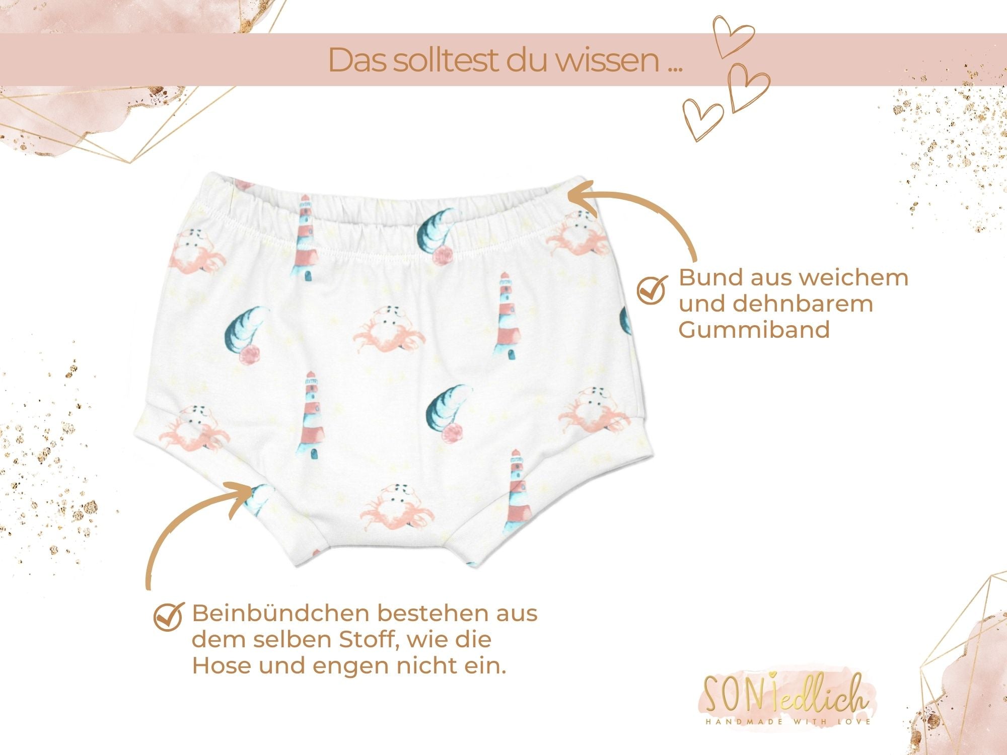 Bummie für Babys und Kinder "Leuchtturm" Details
