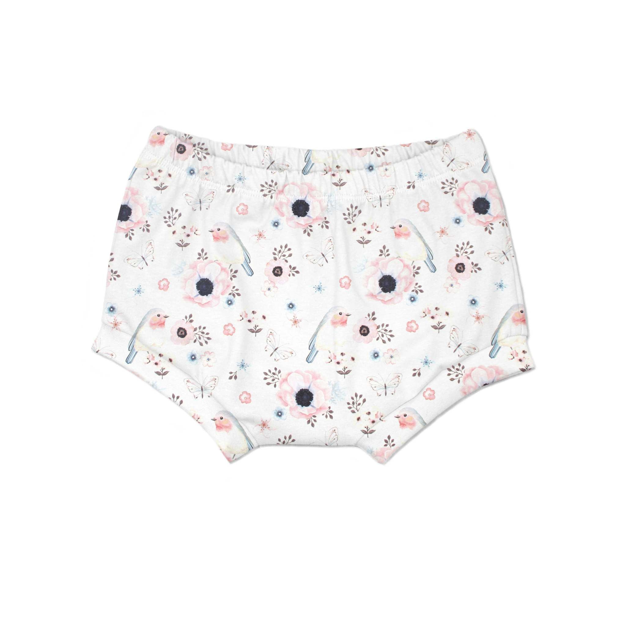 Bummie für Babys und Kinder „little birds, weiß“