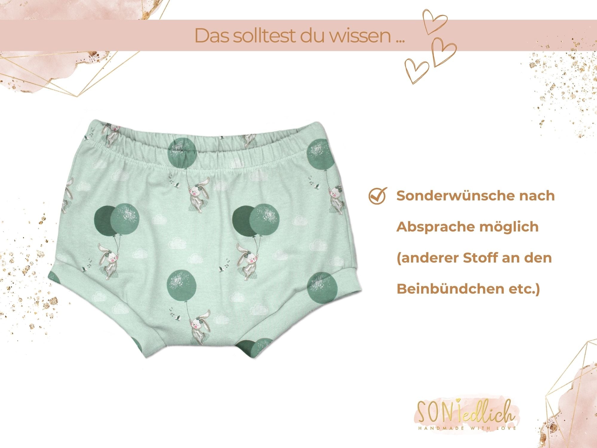 Bummie für Babys und Kinder „Luftballonhase“ Sonderwünsche