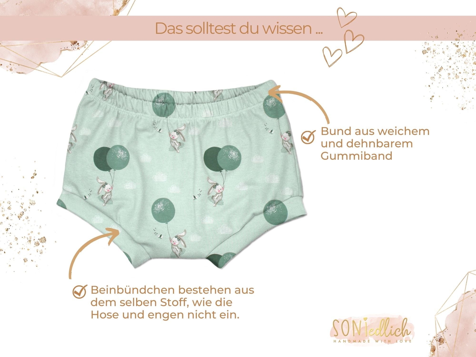 Bummie für Babys und Kinder „Luftballonhase“ Details