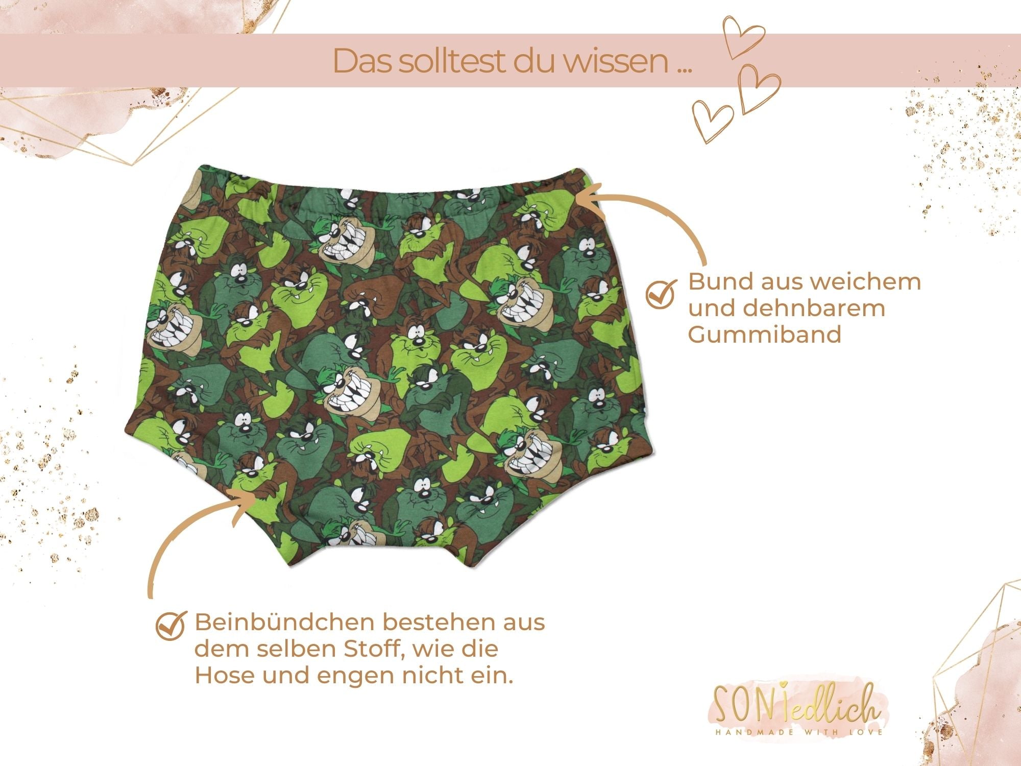 Bummie für Babys und Kinder „Monster“ Details
