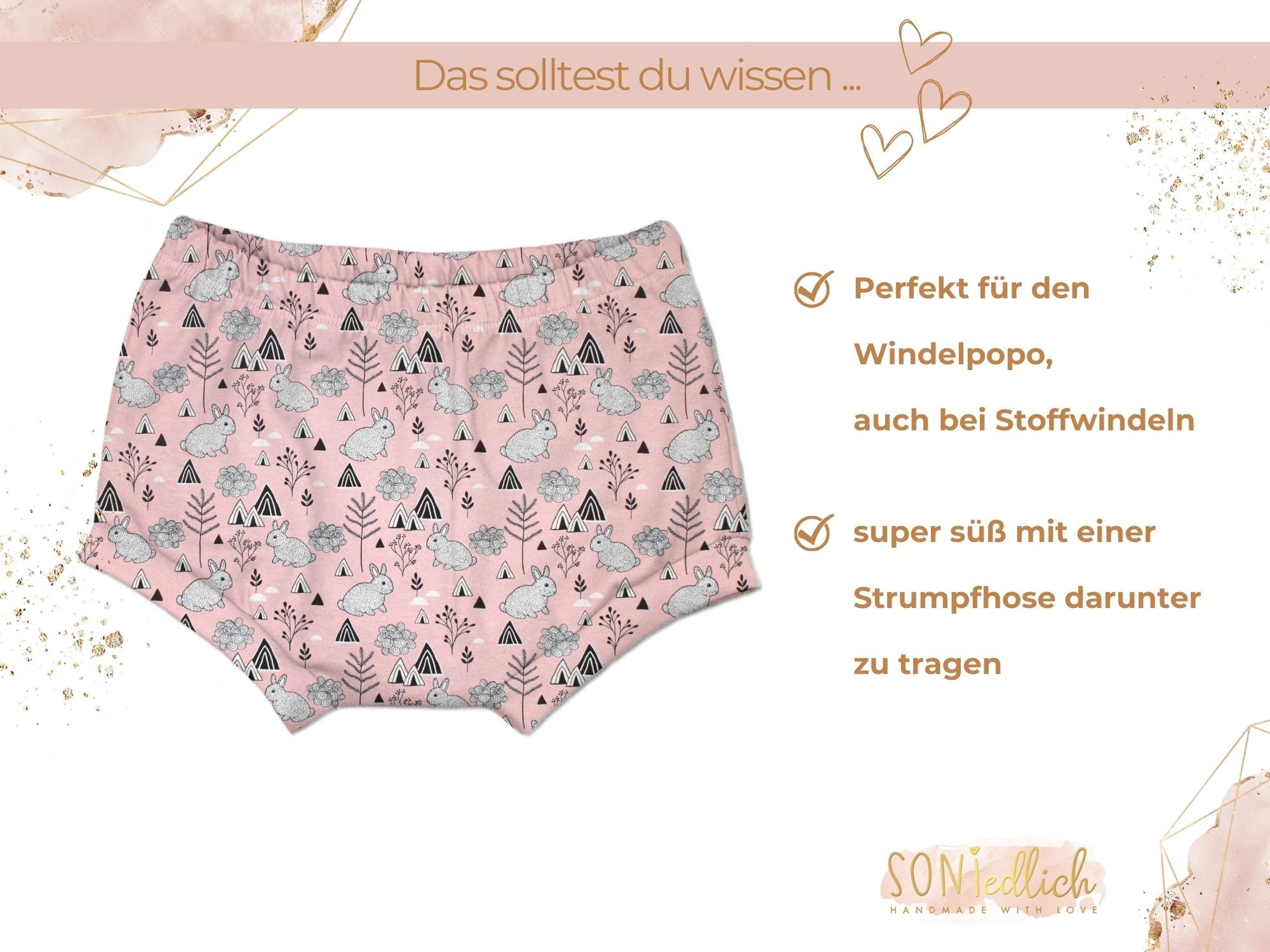 Bummie für Babys und Kinder „mountain bunny“ Beschreibung1