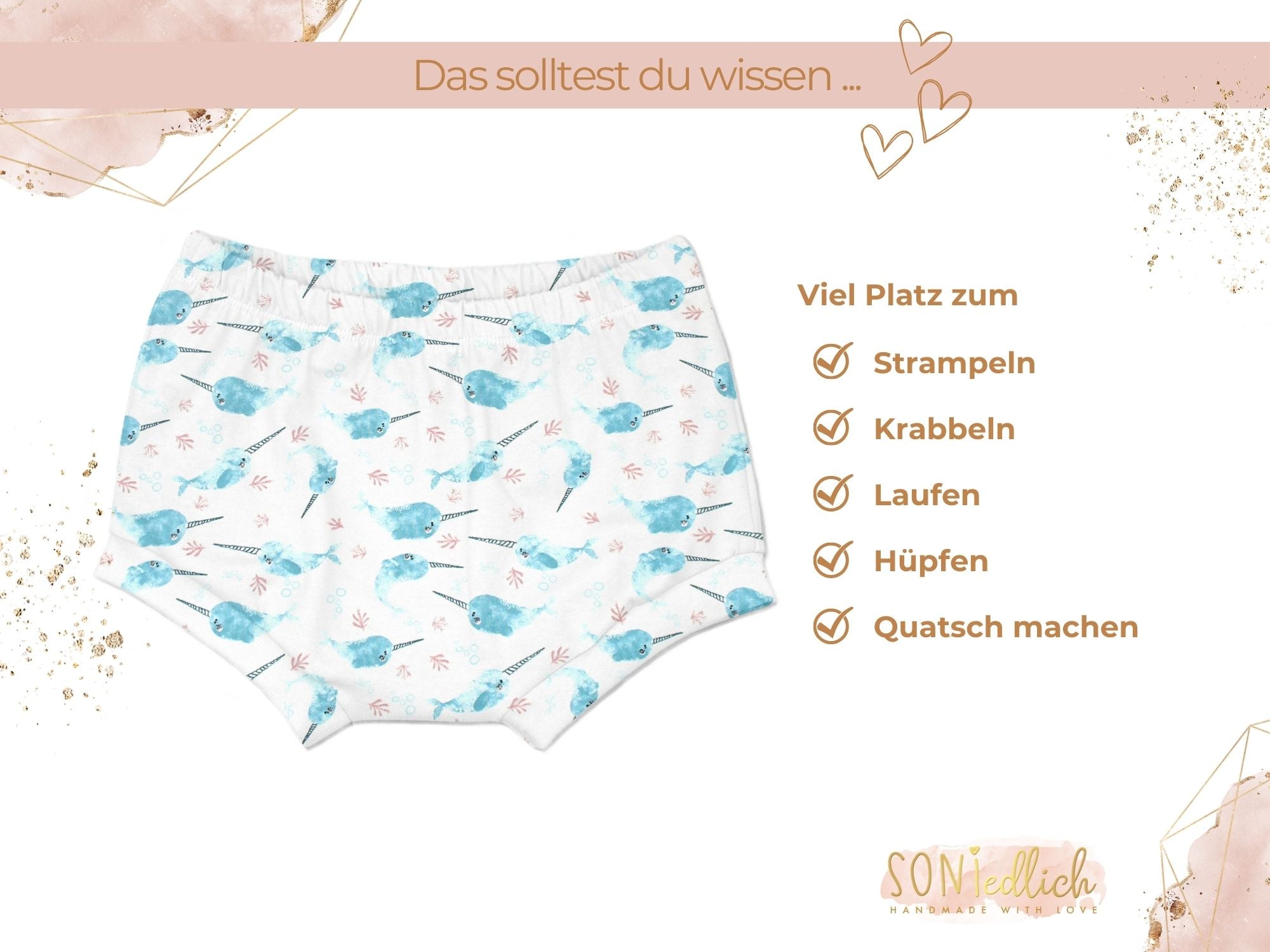 Bummie für Babys und Kinder „Narwal“ Beschreibung2
