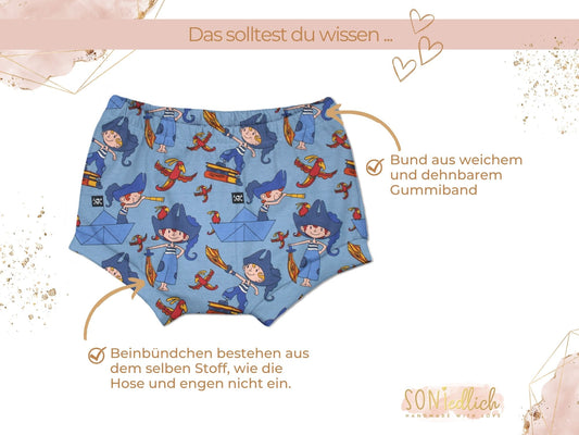 Bummie für Babys und Kinder „Papierschiffpiraten“ Details