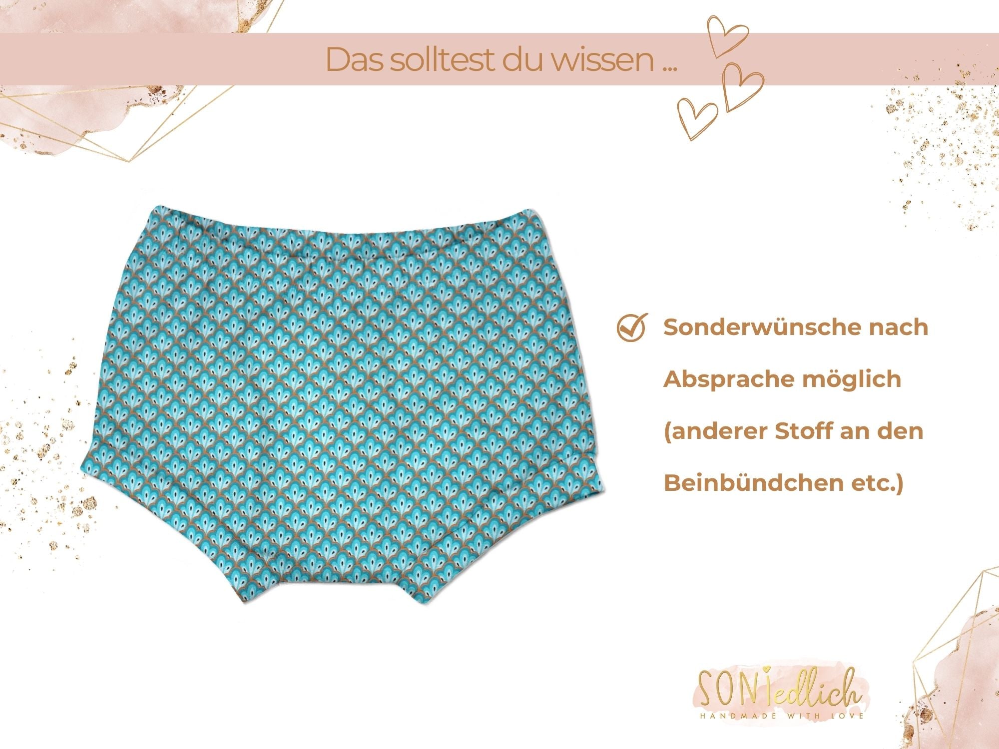 Bummie für Babys und Kinder „Pfauenauge“ Sonderwünsche