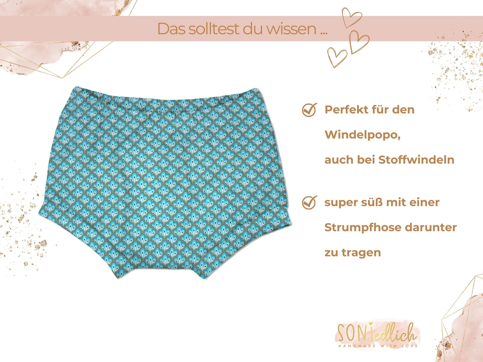 Bummie für Babys und Kinder „Pfauenauge“ Beschreibung1