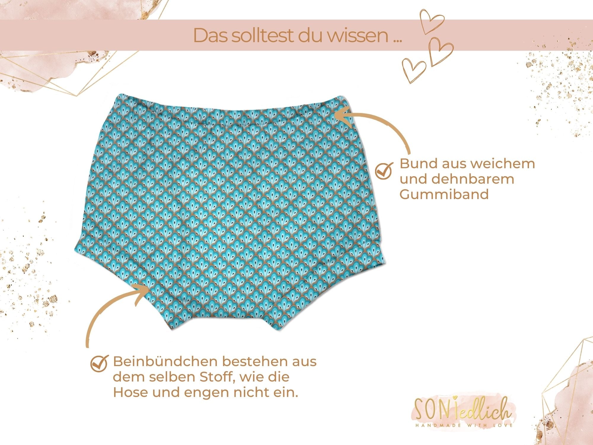 Bummie für Babys und Kinder „Pfauenauge“ Details