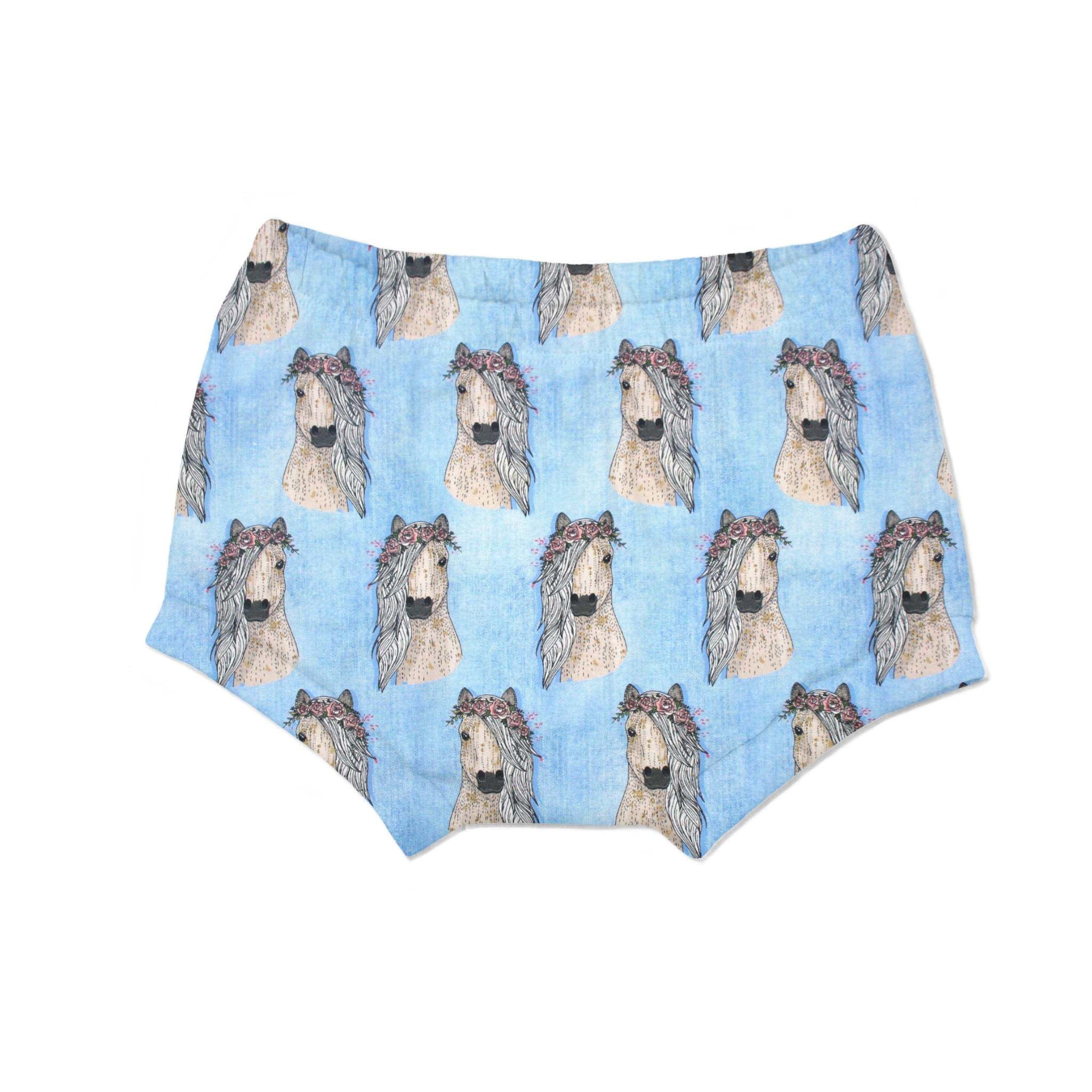 Bummie für Babys und Kinder „Pferde, jeansoptik“