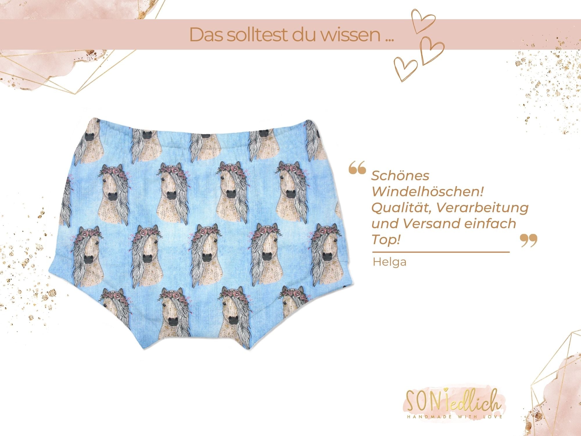 Bummie für Babys und Kinder „Pferde, jeansoptik“ Bewertung