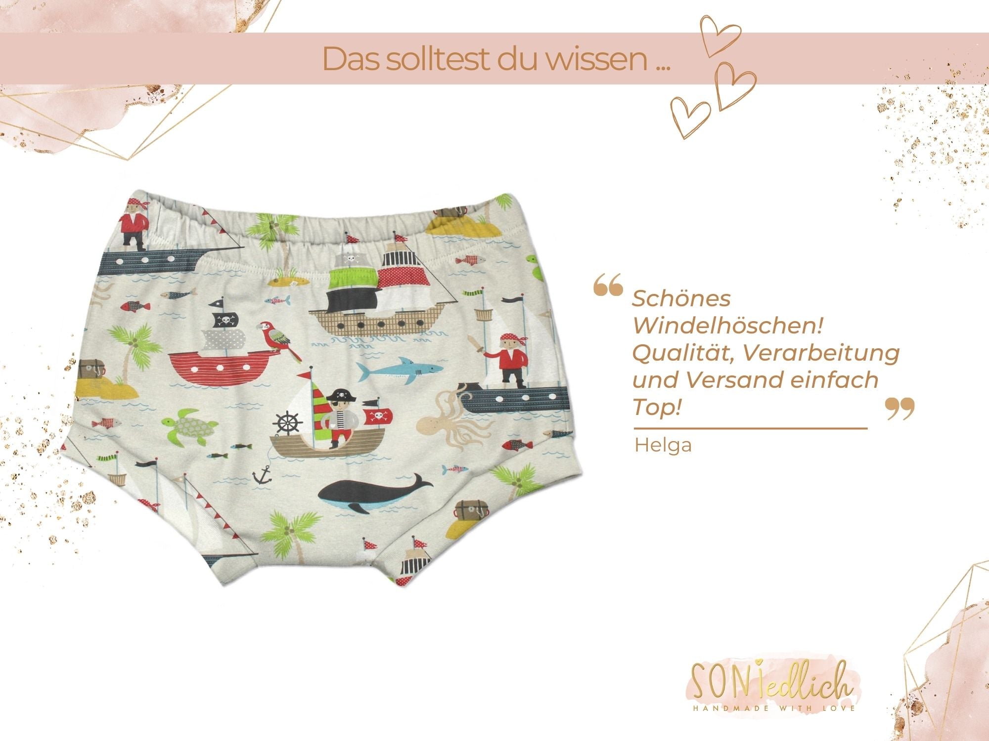 Bummie für Babys und Kinder „Piraten, beige“ Bewertung