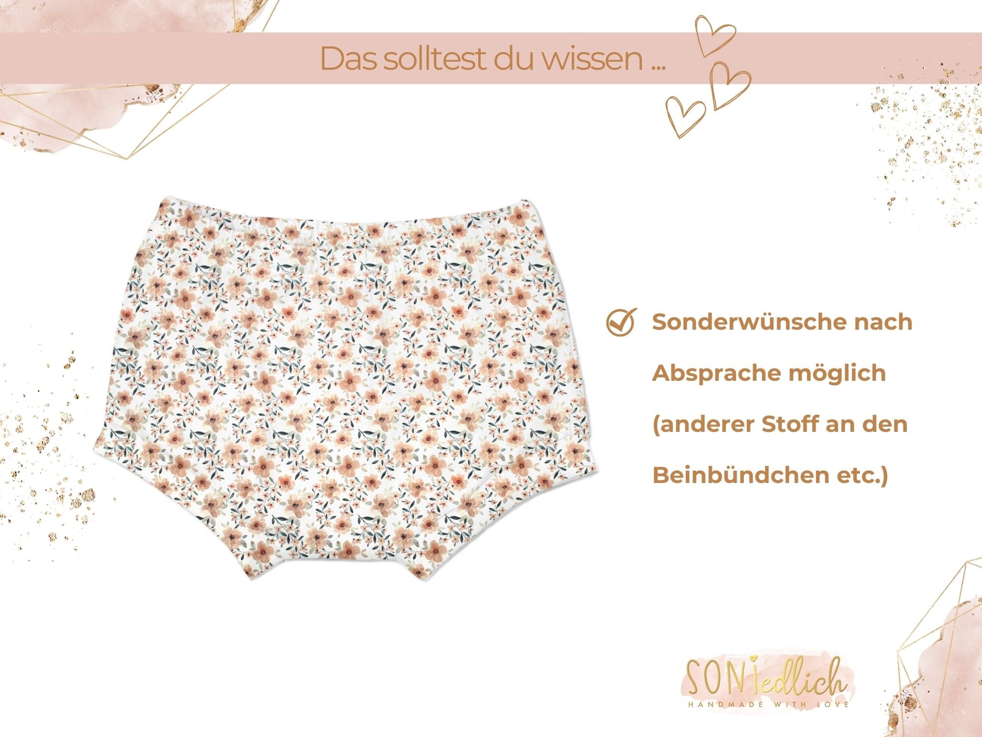 Bummie für Babys und Kinder „Quittenblüte“ Sonderwünsche