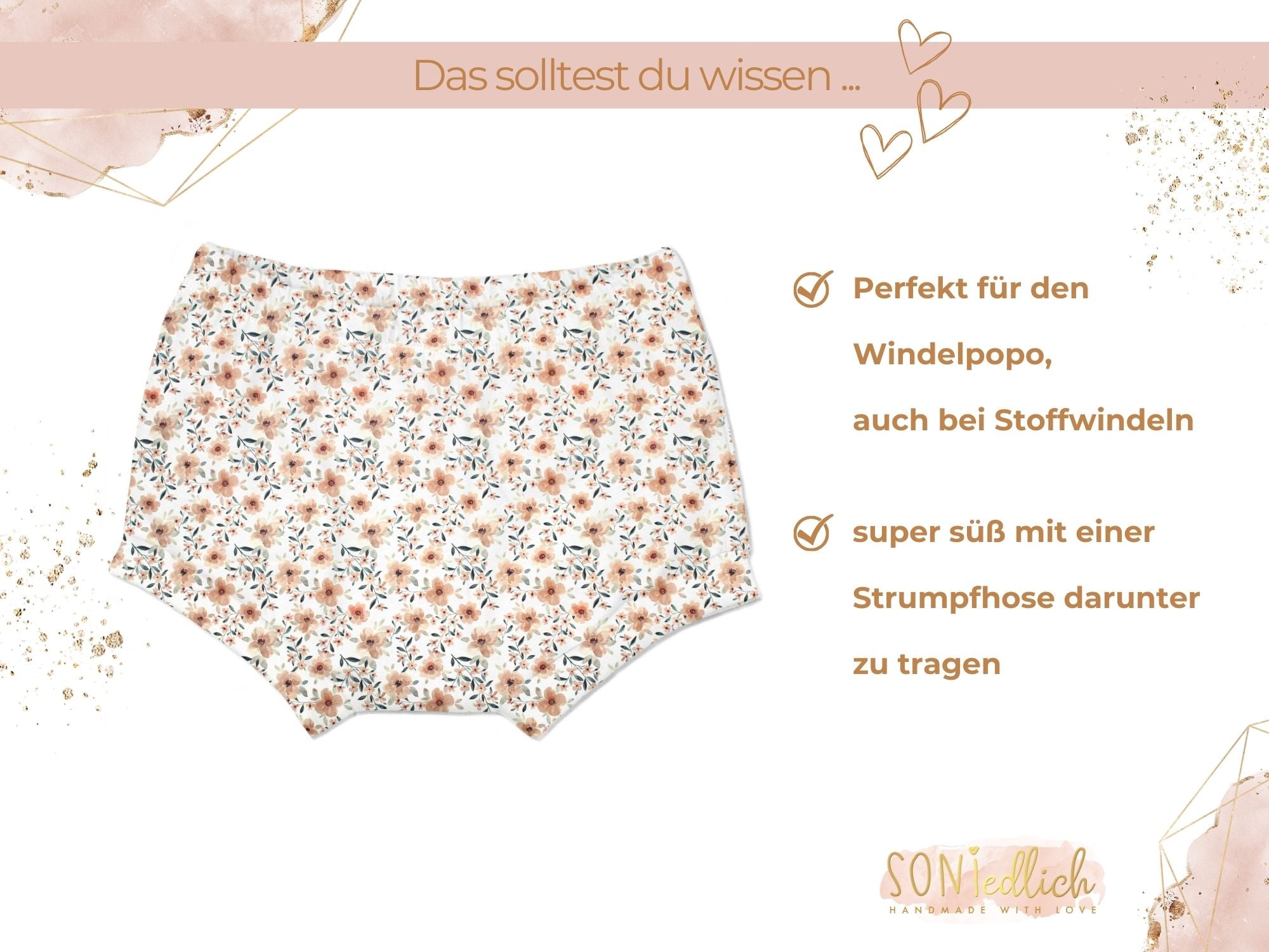 Bummie für Babys und Kinder „Quittenblüte“ Beschreibung1