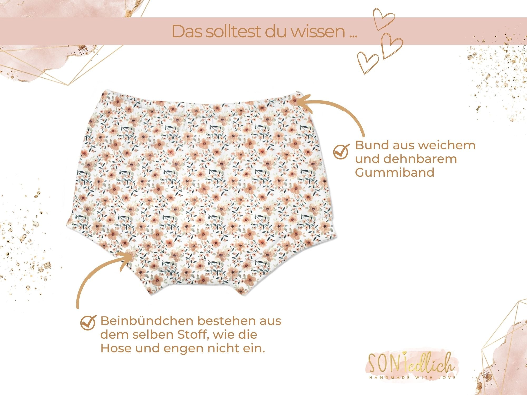 Bummie für Babys und Kinder „Quittenblüte“ Details