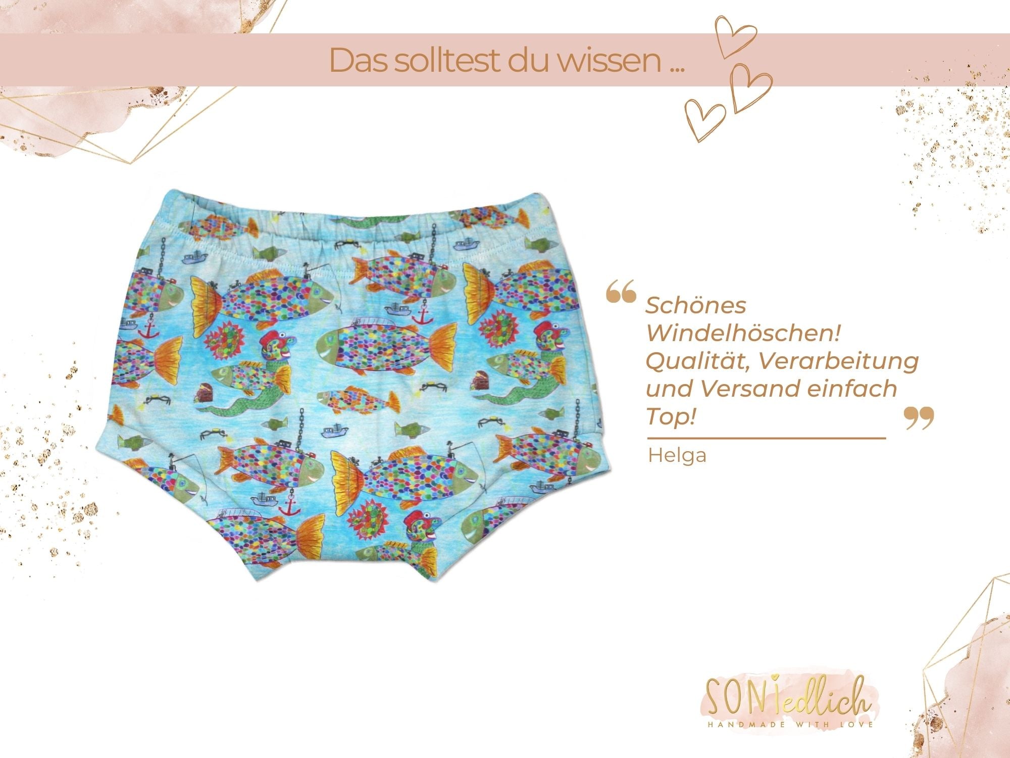 Bummie für Babys und Kinder „Regenbogenfisch“ Bewertung