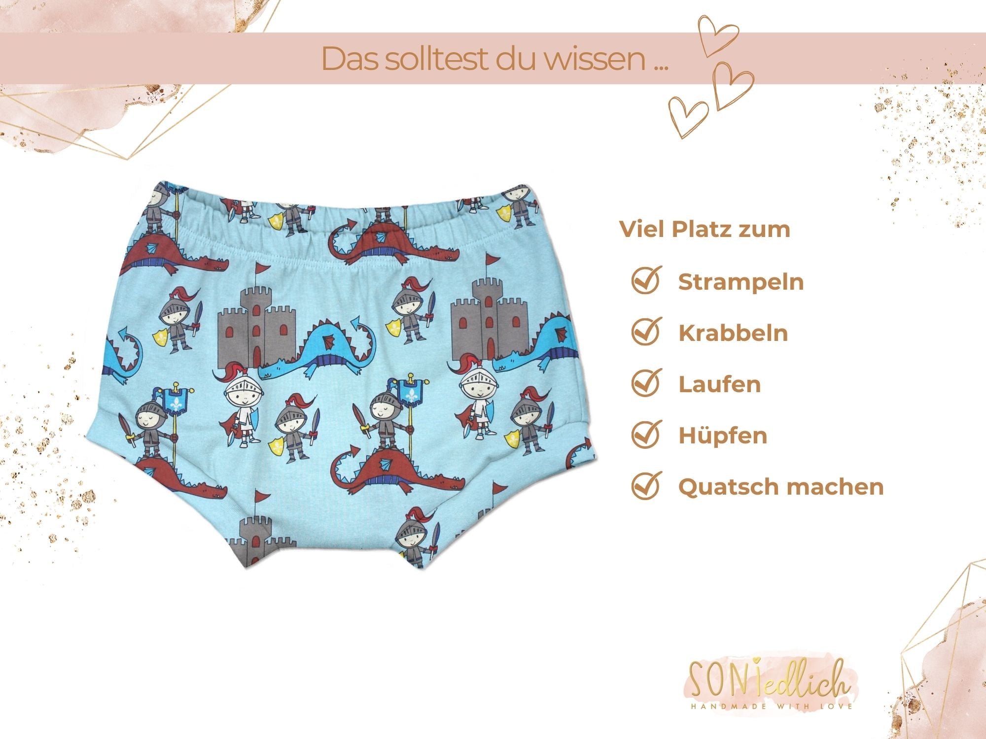 Bummie für Babys und Kinder „Ritterburg“ Beschreibung2