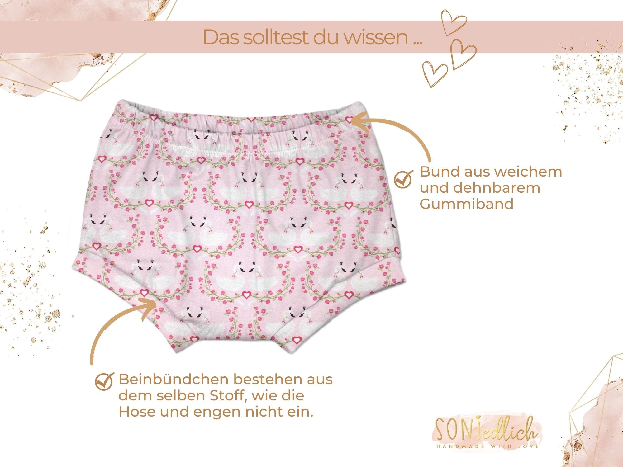 Bummie für Babys und Kinder „Schwäne“ Details