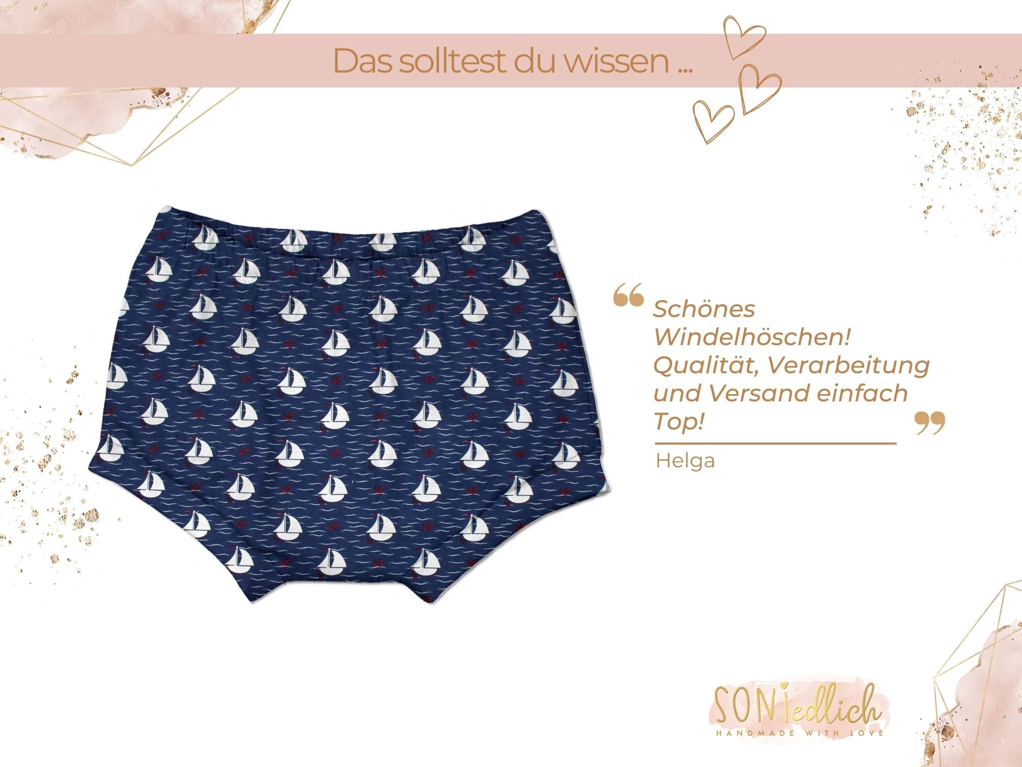 Bummie für Babys und Kinder „Segelboote, marine“ Bewertung
