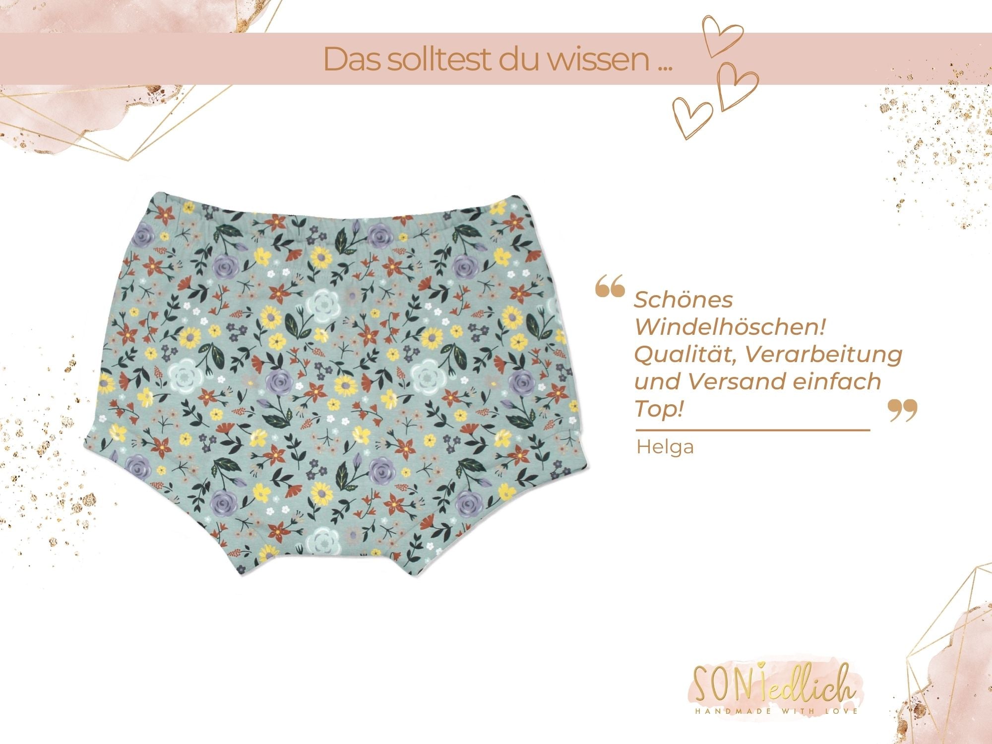 Bummie für Babys und Kinder „Sommerwiese, altgrün“ Bewertung