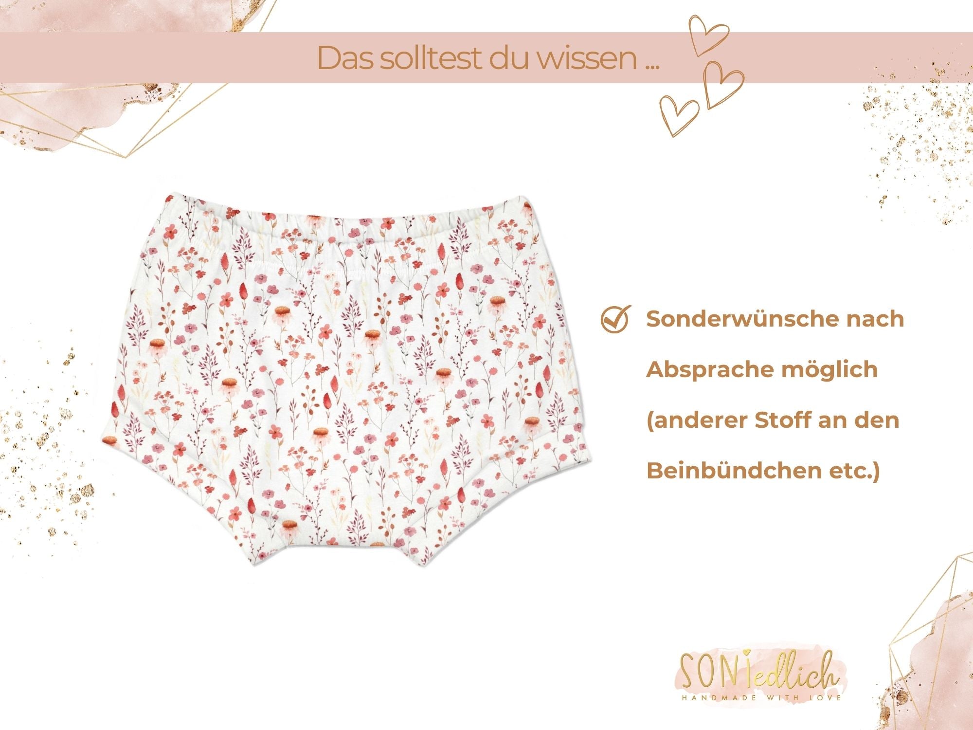Bummie für Babys und Kinder „sunset flowers“ Sonderwünsche