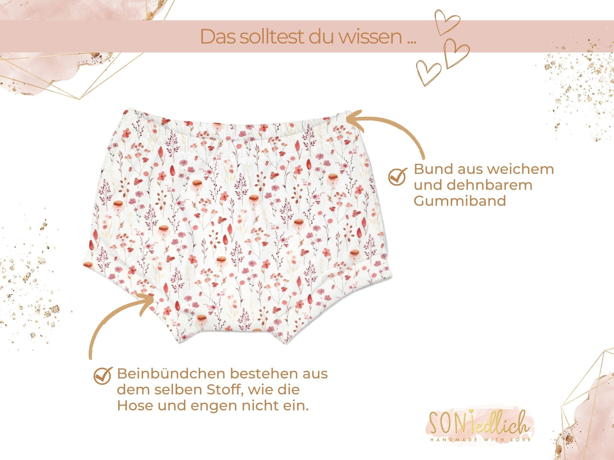 Bummie für Babys und Kinder „sunset flowers“ Details