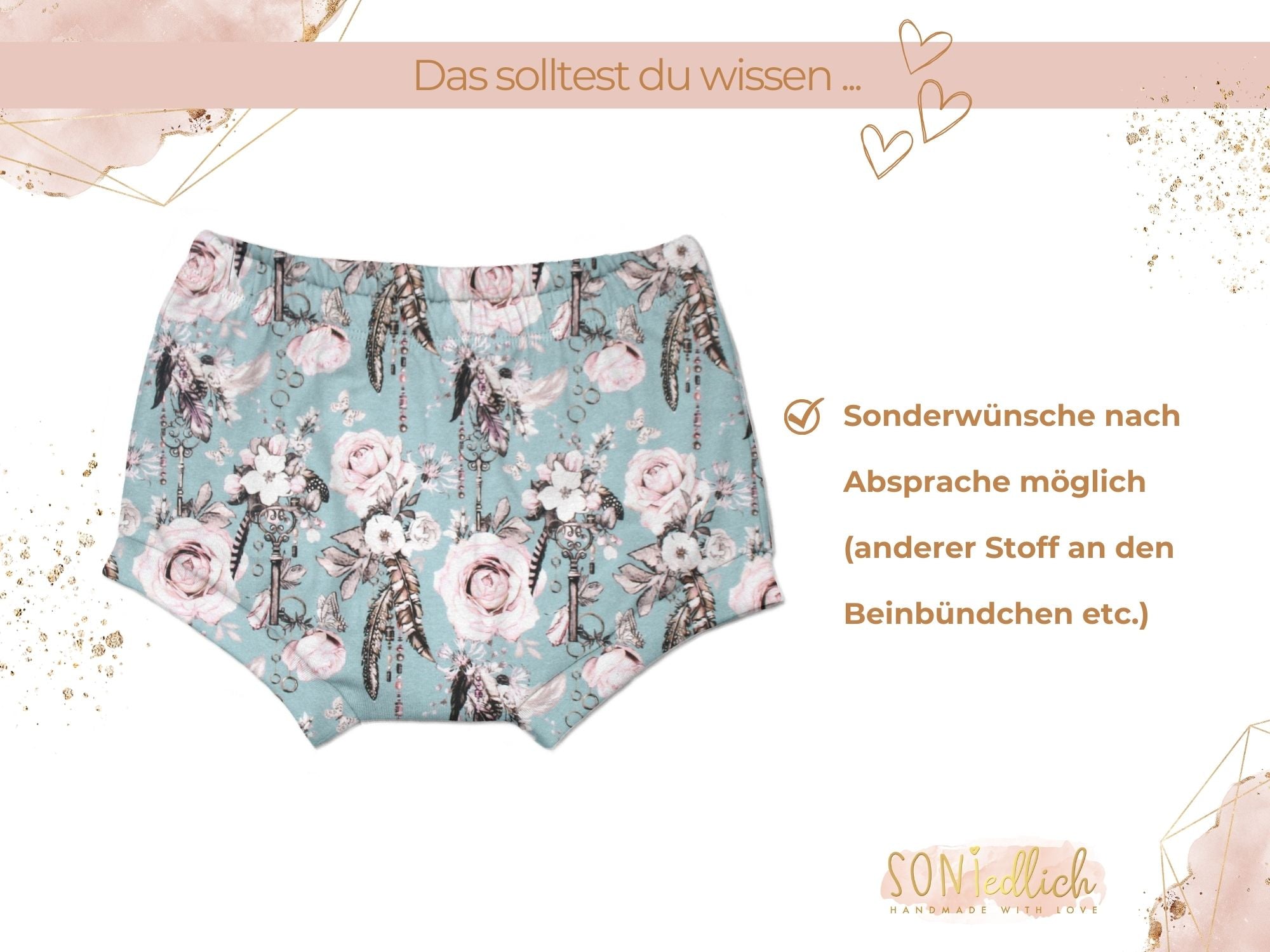 Bummie für Babys und Kinder „sweet keys“ Sonderwünsche