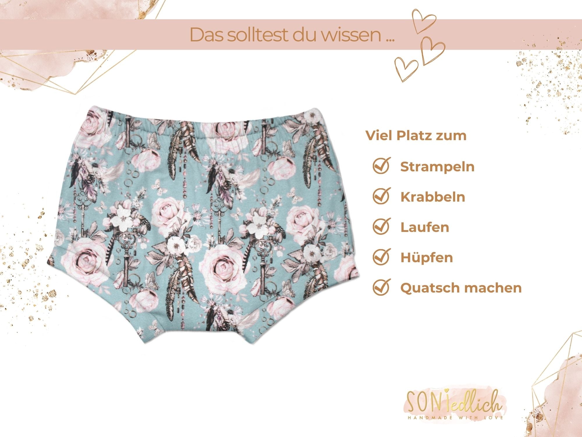 Bummie für Babys und Kinder „sweet keys“ Beschreibung2