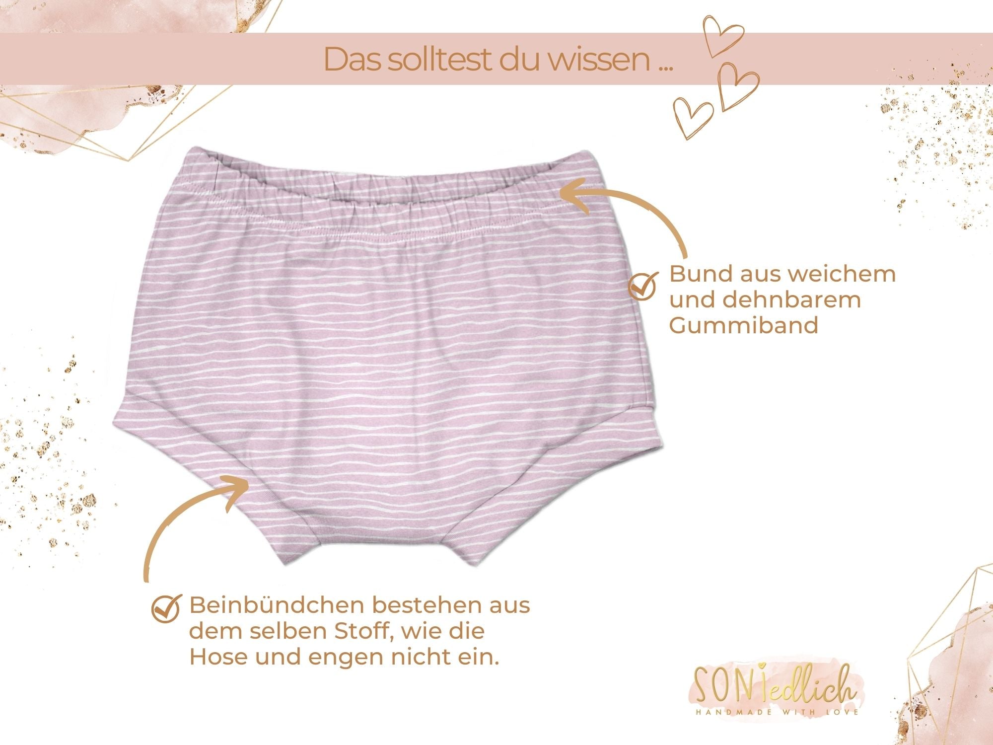 Bummie für Babys und Kinder „Wellen, rosa“ Details