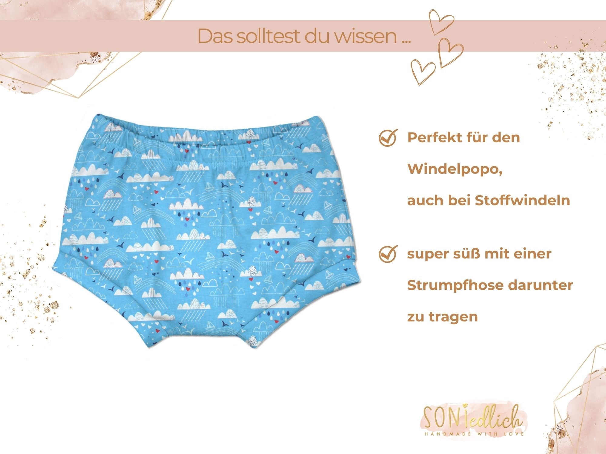 Bummie für Babys und Kinder „Wolken“ Beschreibung1