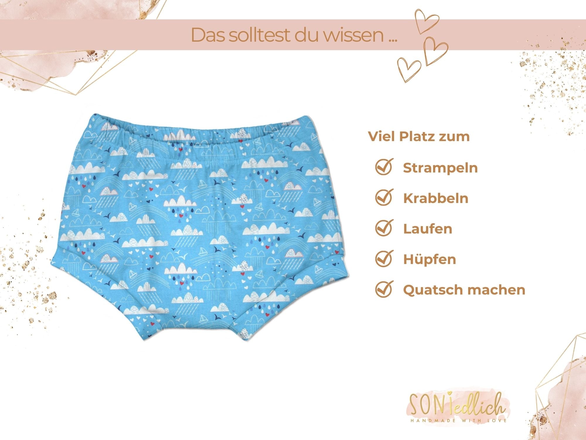 Bummie für Babys und Kinder „Wolken“ Beschreibung2