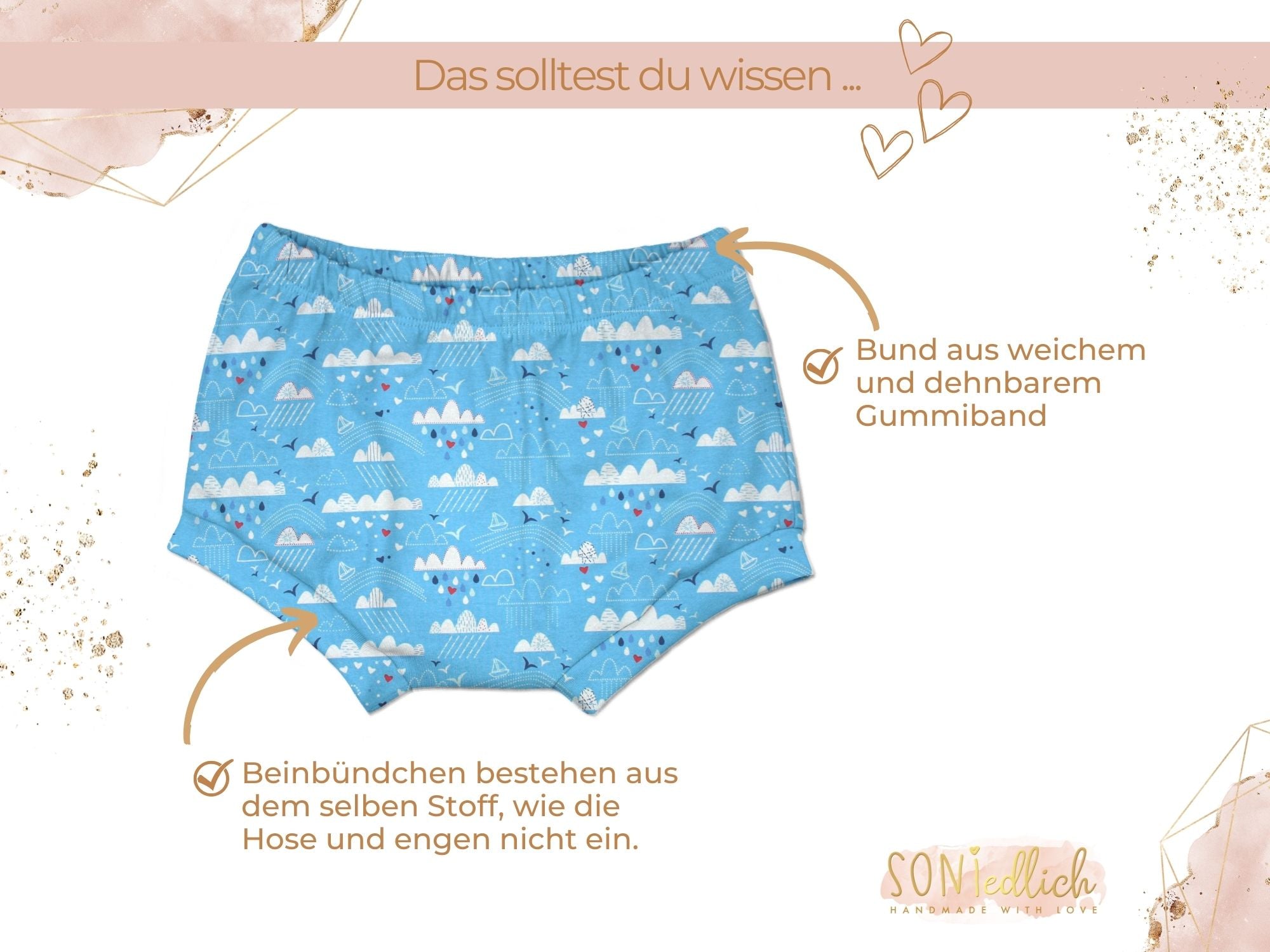 Bummie für Babys und Kinder „Wolken“ Details