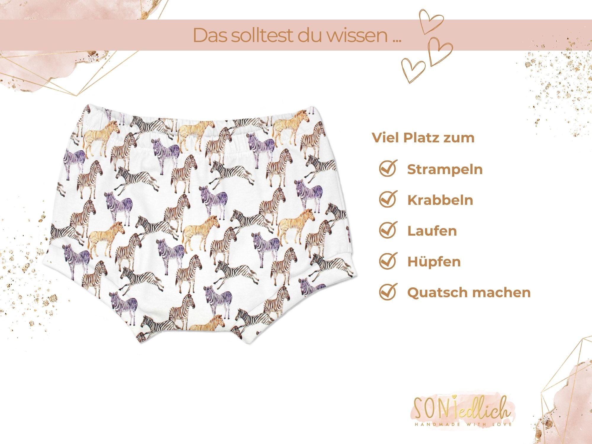 Bummie für Babys und Kinder „Zebra“ Beschreibung2