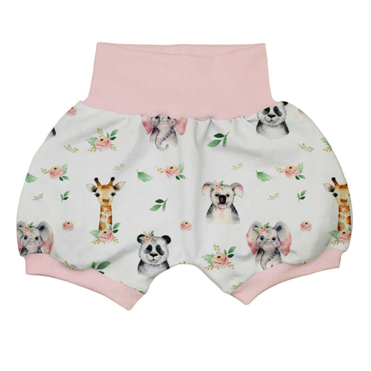 Kurze Pumphose für Babys und Kinder "Boho Tiere"