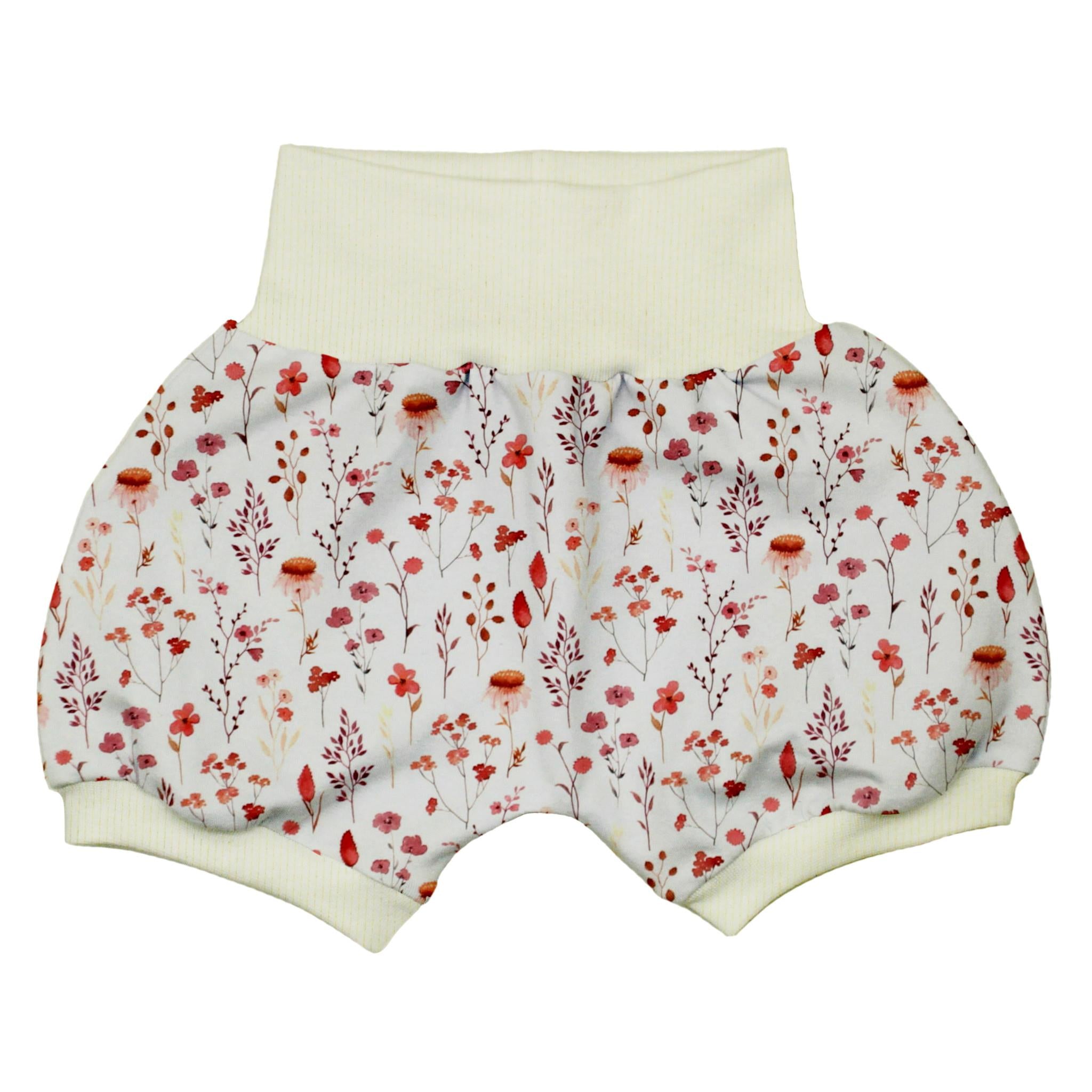Kurze Pumphose für Babys und Kinder "sunset flowers"
