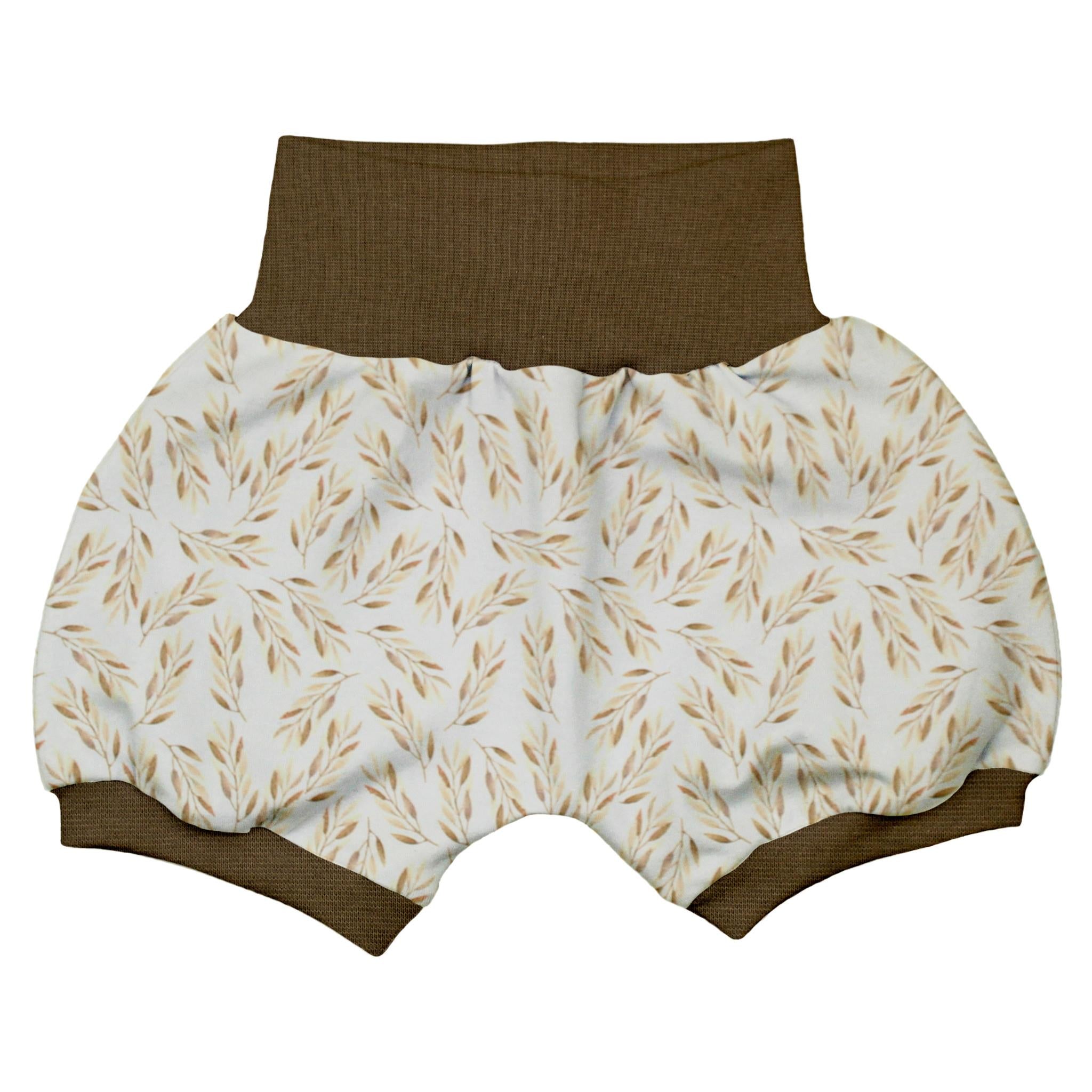 Kurze Pumphose für Babys und Kinder "Weizenzweige"