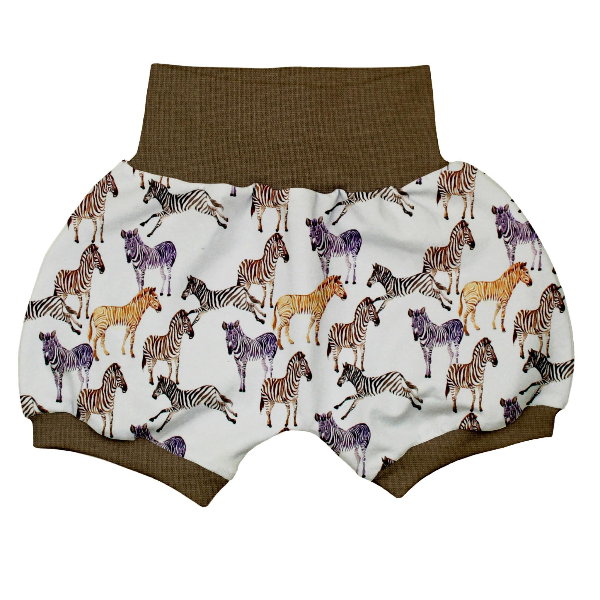 Kurze Pumphose für Babys und Kinder "Zebra"