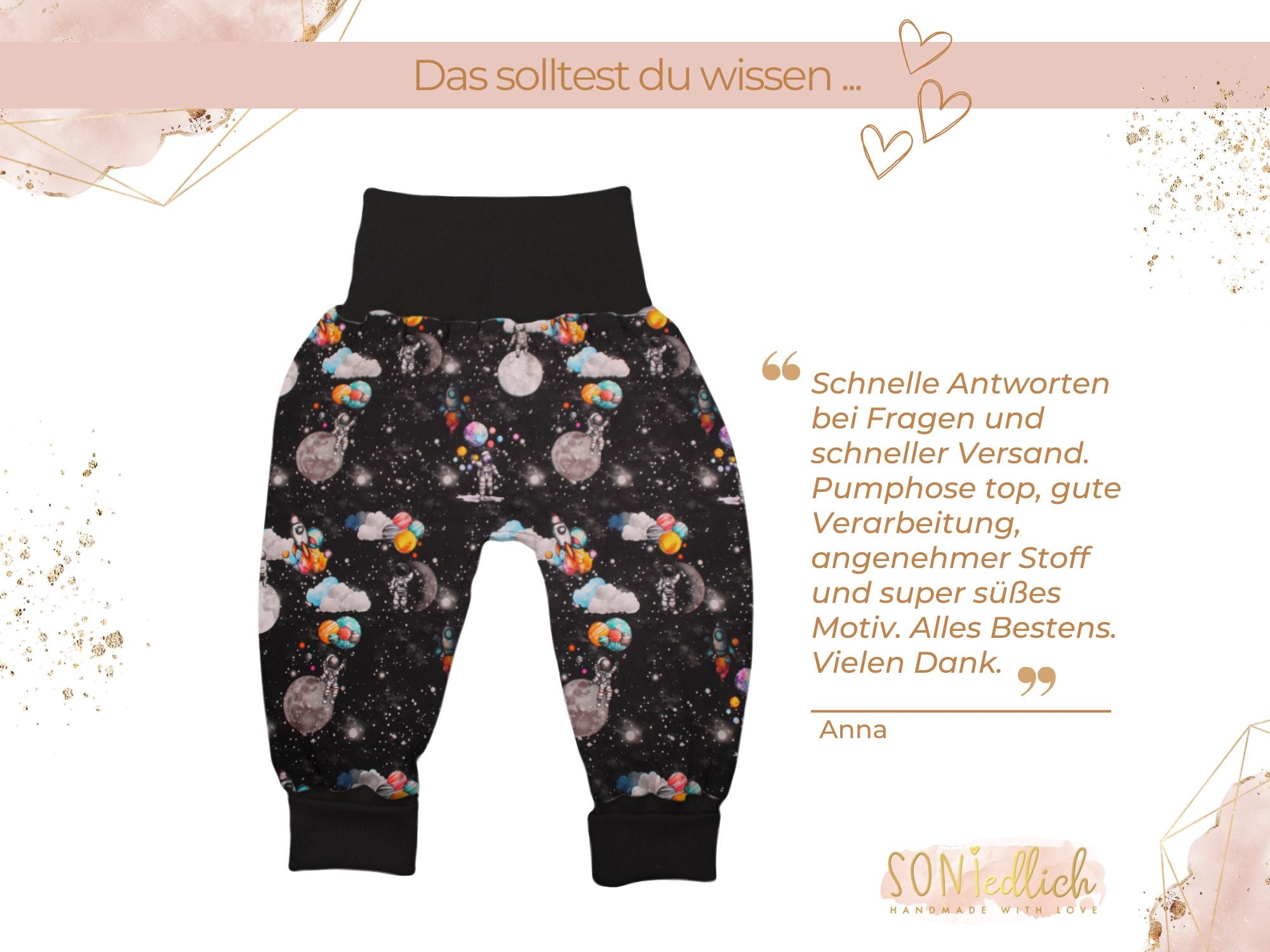 Lange Pumphose für Babys und Kinder „Astronaut“ Bewertung