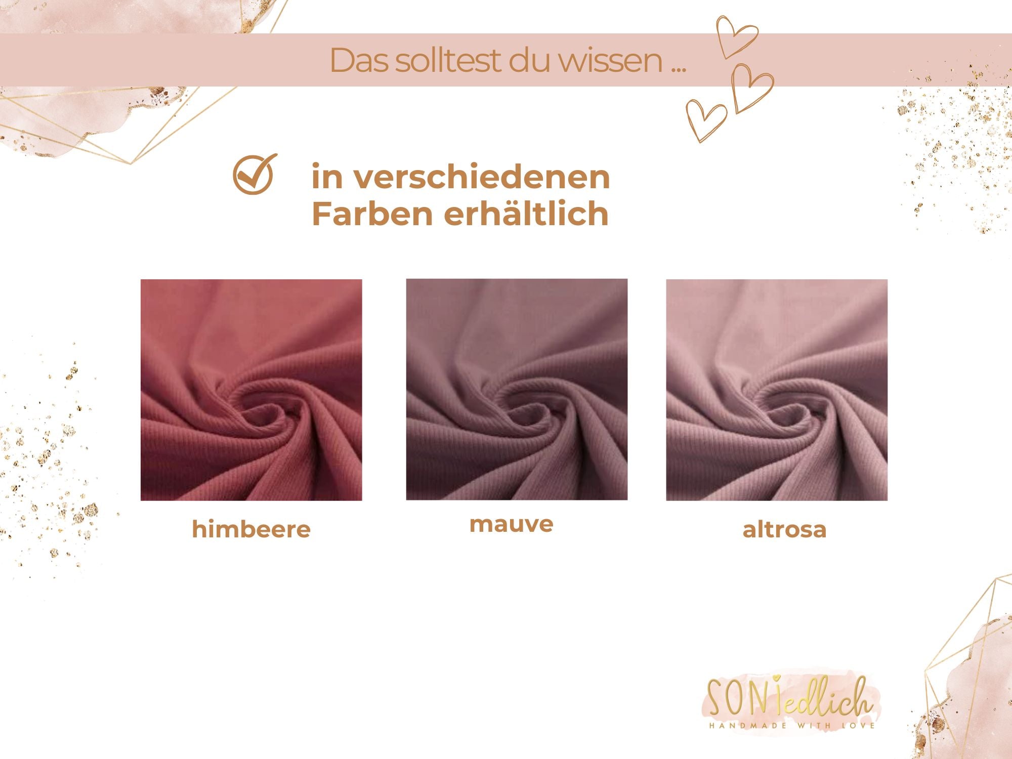 Loop Schal aus Rib-Jersey, Darstellung der Farben himbeere, mauve und altrosa
