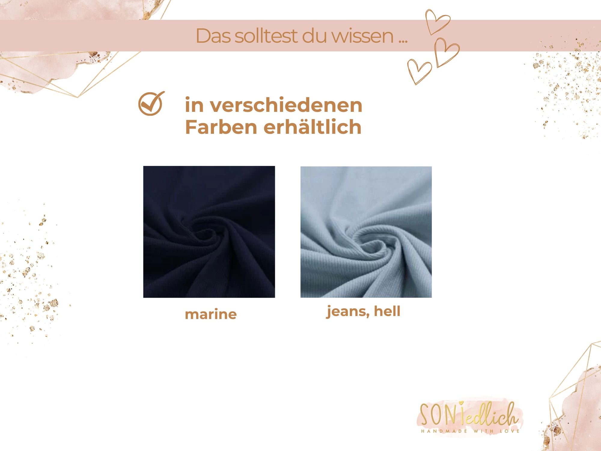 Darstellung der Farben marine und jeans, hell