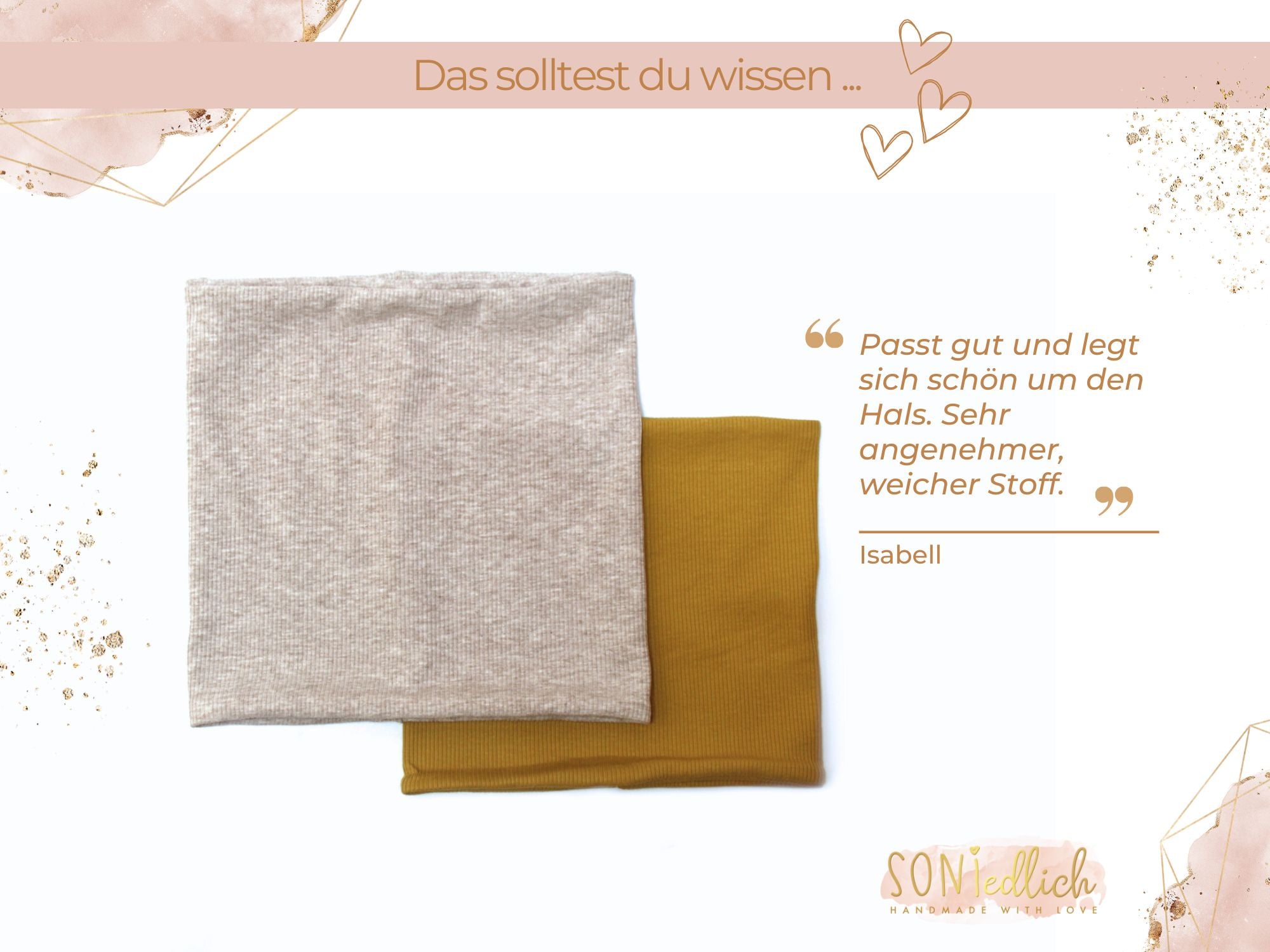 Loop Schal aus Rib-Jersey, Bewertung