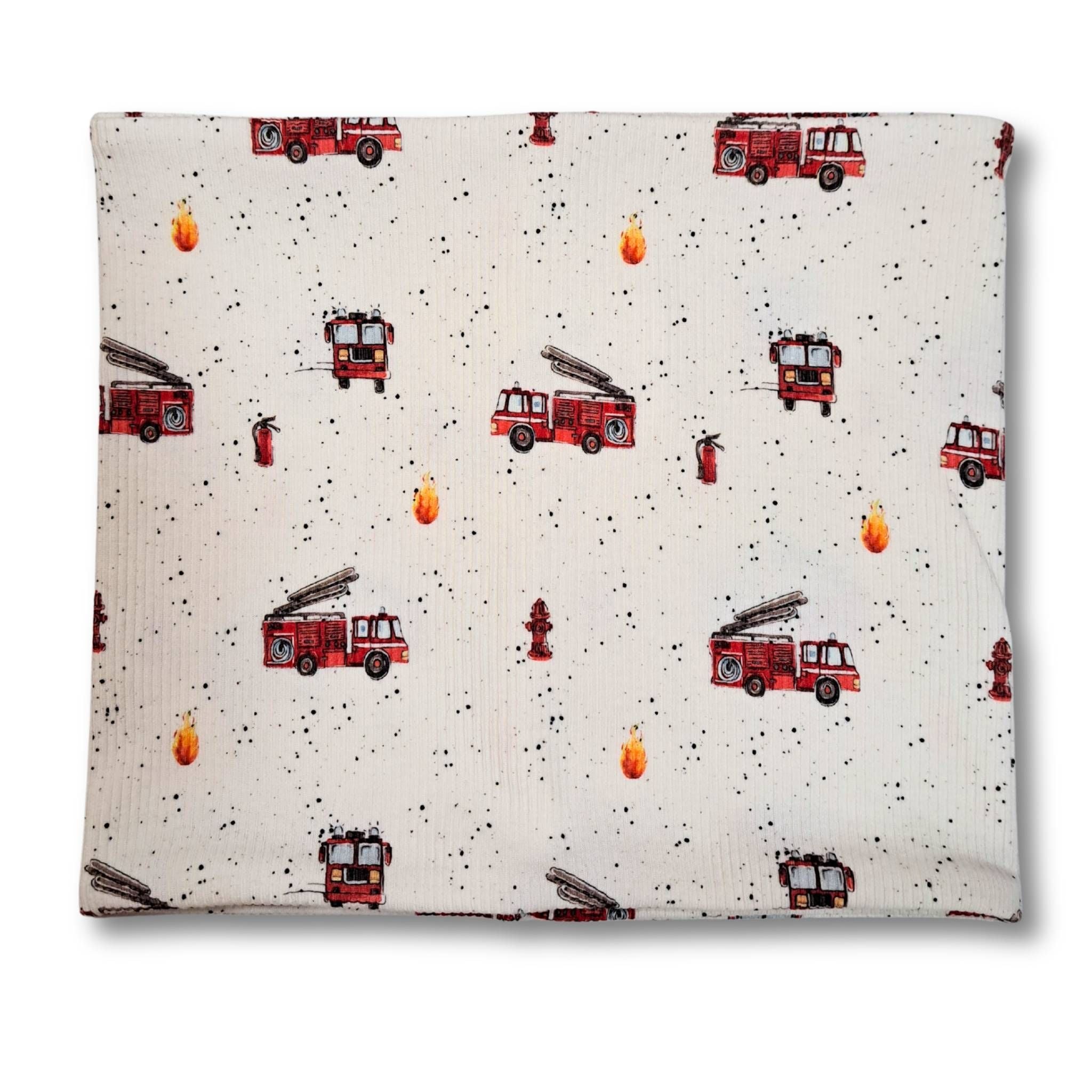 Loop Schal für Babys und Kinder aus Rib-Jersey "Feuerwehr"